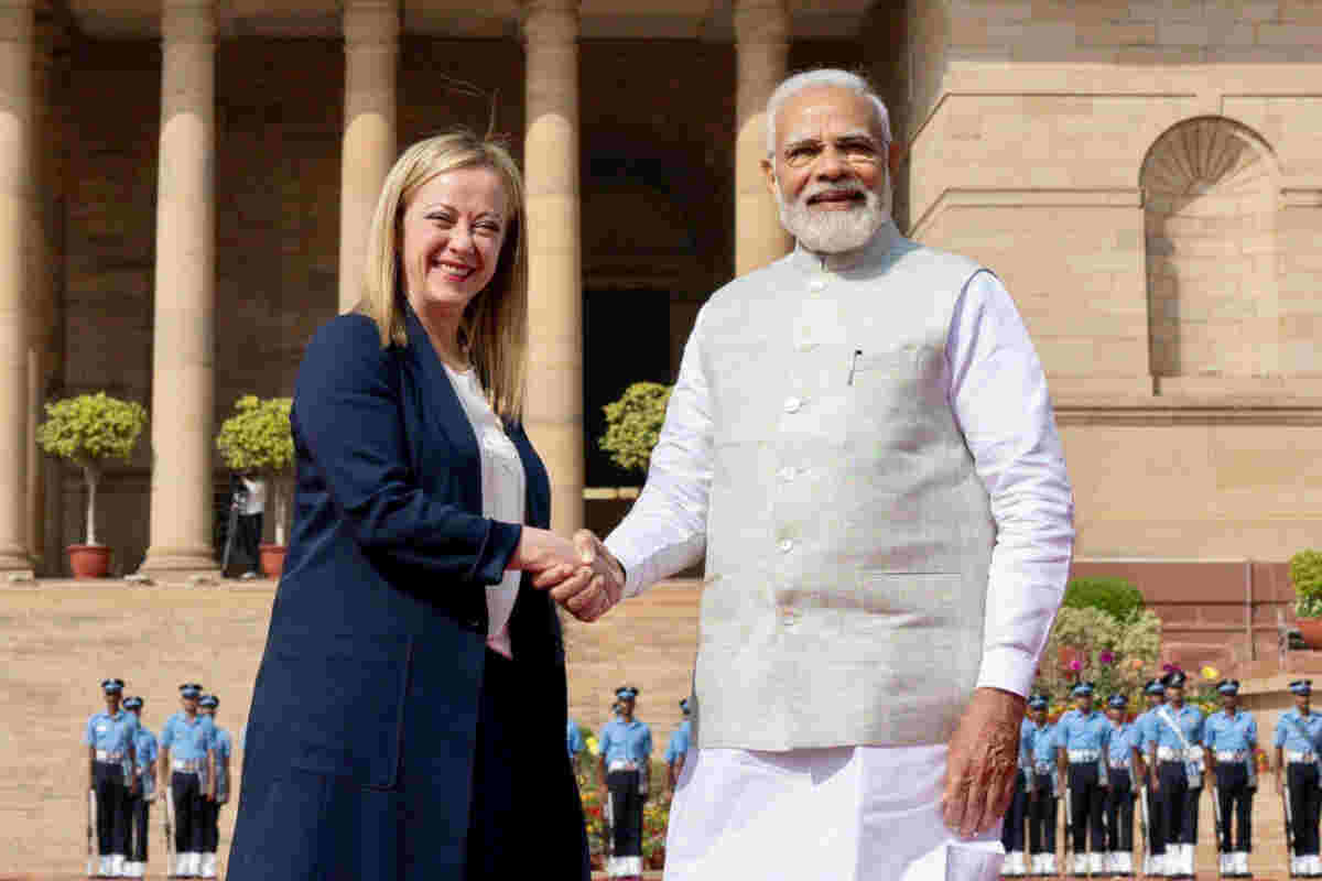 Giorgia Meloni e Narendra Modi al G20
