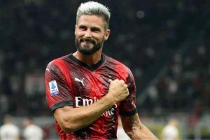 Olivier Giroud Milan in campo