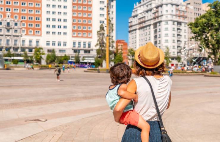 Madre e figlio a Madrid