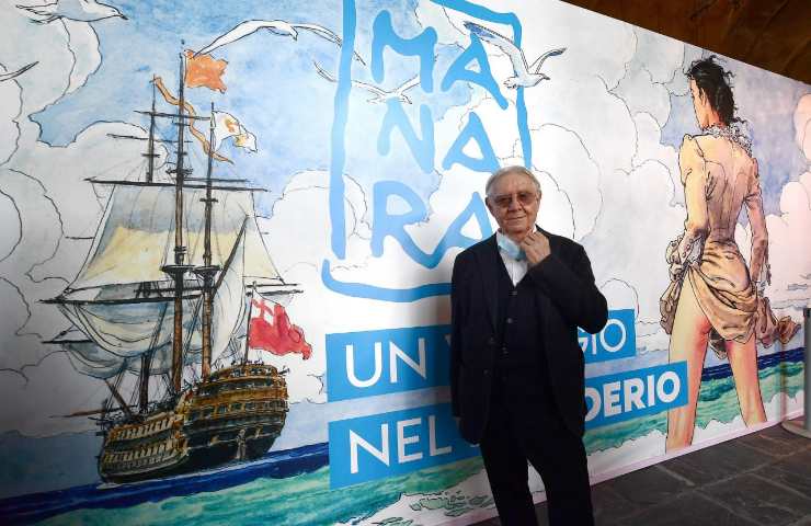 Milo Manara durante un evento dedicato alle sue opere