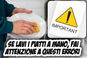 Lavaggio piatti a mano