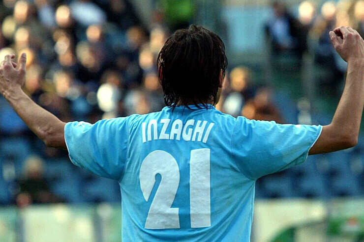 Simone Inzaghi calciatore alla Lazio 